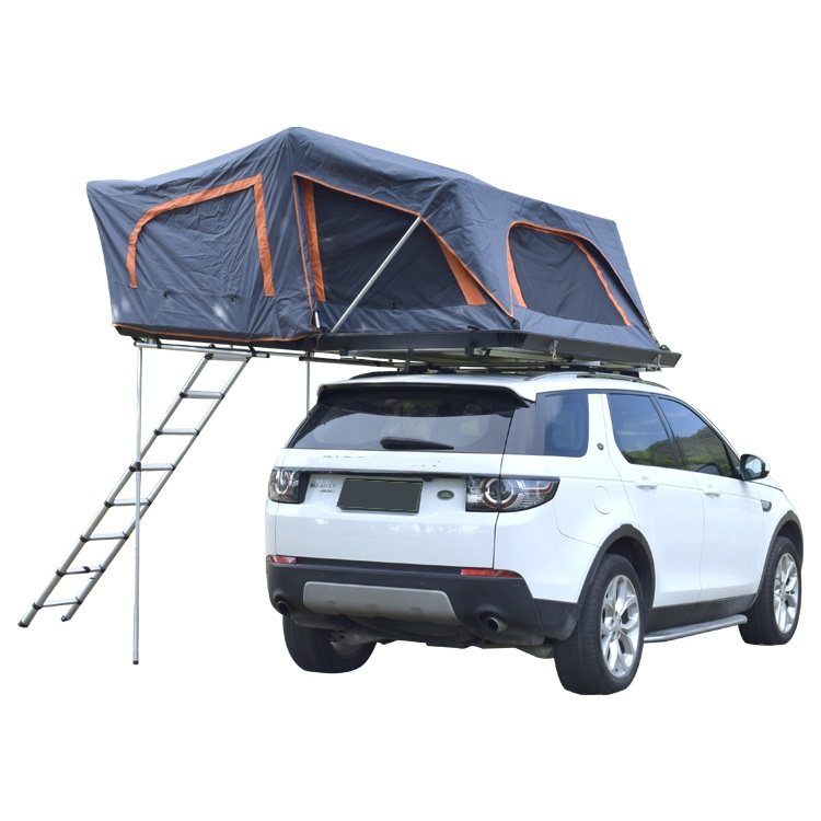 4 Person Foldable Roof Top Tent Camping Aluminum Shell+Aluminum Bottom
